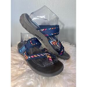 Skechers Reggae Zig Swag Sandal Womens Sz 9 Outdoor Lifestyle Comfort Rainbow